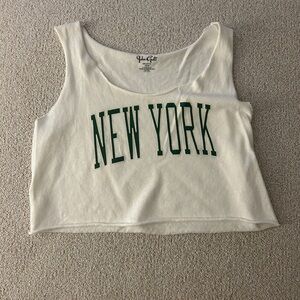 Brandy Melville New York White Tank Top